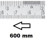 HORIZONTAL FLEXIBLE RULE CLASS II RIGHT TO LEFT 600 MM SECTION 30x1 MM<BR>REF : RGH96-D2600E1I0